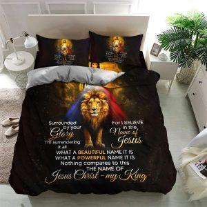 Jesus Christ My King Quilt Bedding Set Christian Gift For Believers 2 udgwer.jpg