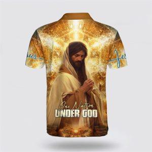 Jesus Christ Pray One Nation Under God Polo Shirt Gifts For Jesus Lovers 2 kzmtai.jpg
