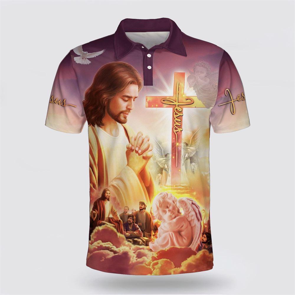 Jesus Christ Pray Polo Shirt – Gifts For Jesus Lovers