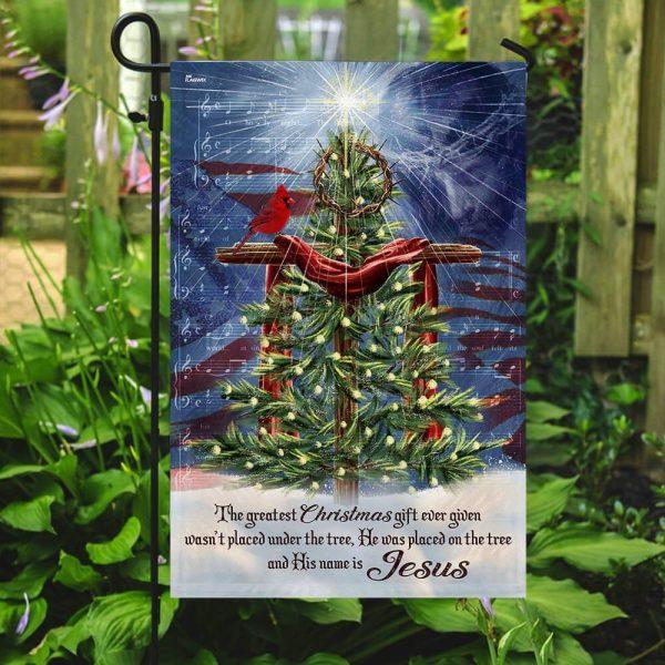 Jesus Christ The Greatest Gift Christmas Flag – Christmas Flag Outdoor Decoration