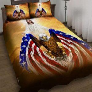 Jesus Christian American Eagle Quilt Bedding Set Christian Gift For Believers 2 wbpl13.jpg