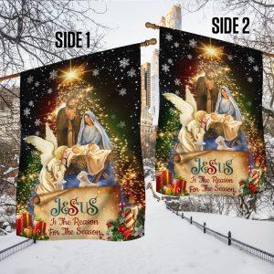 Jesus Christmas Flag Jesus Is The Reason For The Season Christmas Flag 2