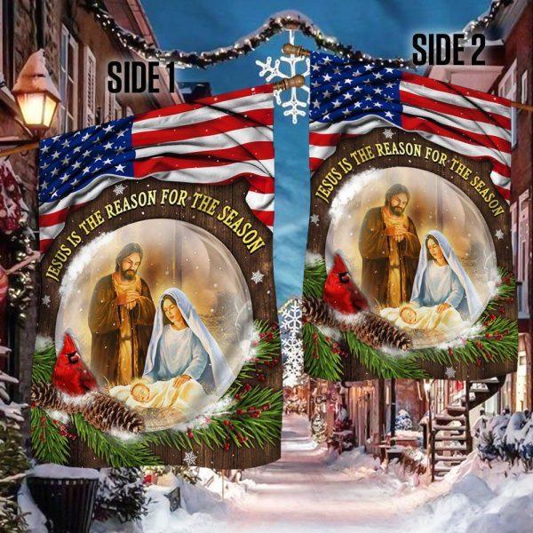 Jesus Christmas Flag Jesus Is The Reason For The Season Flag – Christian Flag Outdoor Decoration