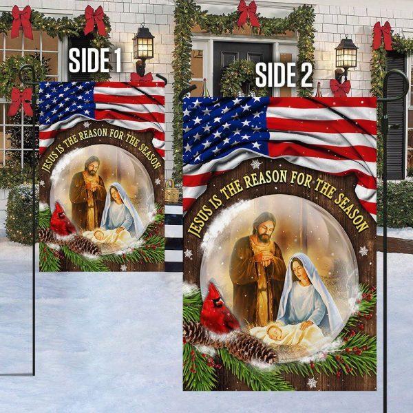 Jesus Christmas Flag Jesus Is The Reason For The Season Flag – Christian Flag Outdoor Decoration