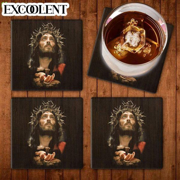Jesus’ Crucified Hands Stone Coasters – Coasters Gifts For Christian