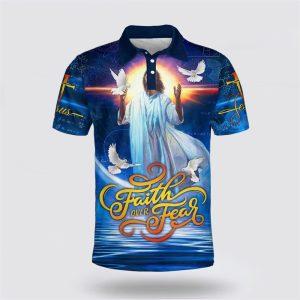 Jesus Dove Faith Over Fear Polo Shirt…