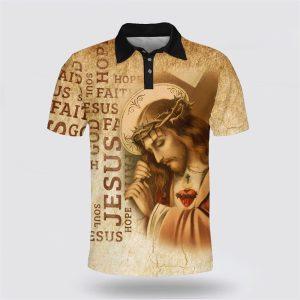 Jesus Faith Hope Soul Polo Shirt –…