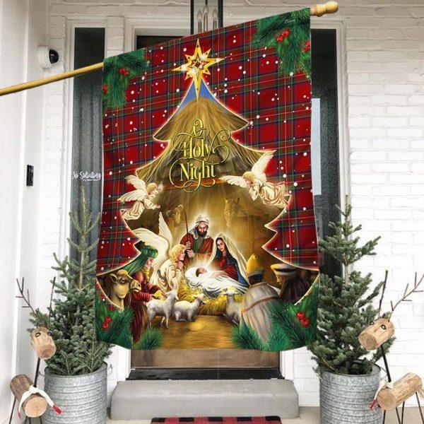Jesus Family, O holy night Jesus Christmas Flag – Christmas Flag Outdoor Decoration