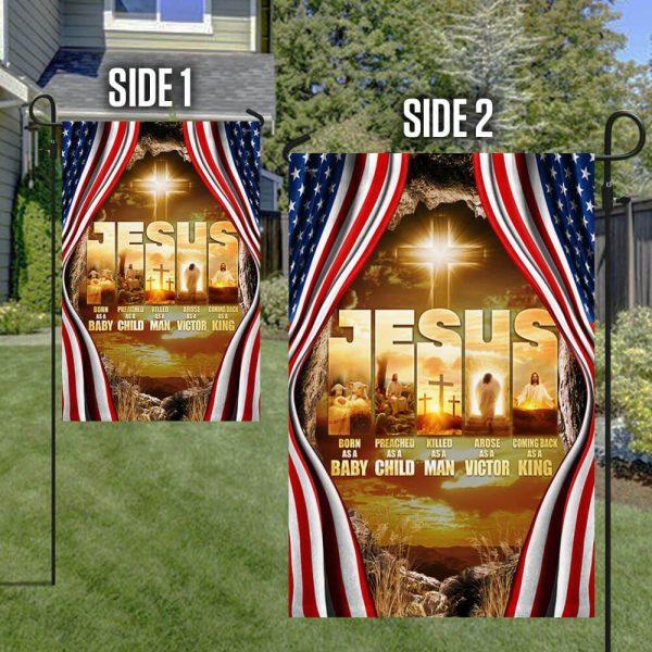 Jesus Flag Coming Back As A King – Christian Flag Outdoor Decoration