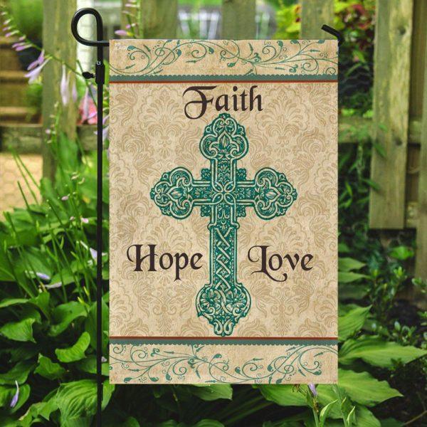 Jesus Flag Faith Hope Love Cross Flag – Christian Flag Outdoor Decoration