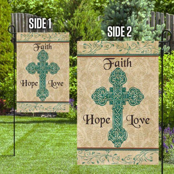 Jesus Flag Faith Hope Love Cross Flag – Christian Flag Outdoor Decoration