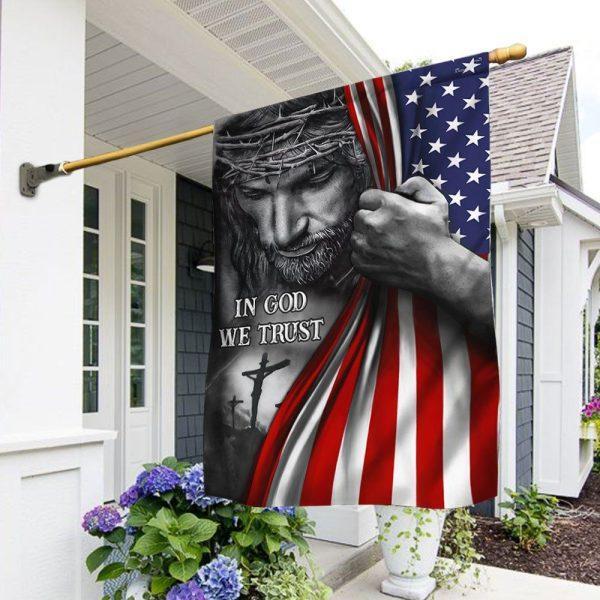 Jesus Flag In God We Trust Jesus Flag – Christian Flag Outdoor Decoration