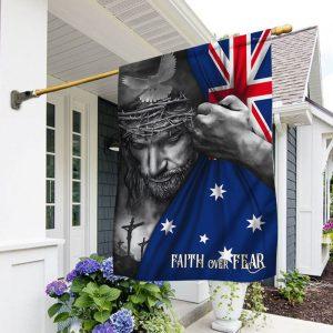 Jesus Flag Jesus Faith Over Fear Australian…