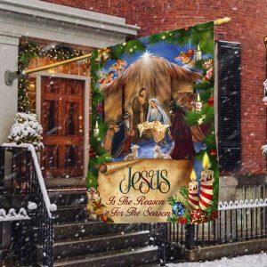 Jesus Flag Jesus Is The Reason For The Season Christmas Flag 1