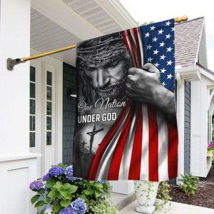 Jesus Flag One Nation Under God American…