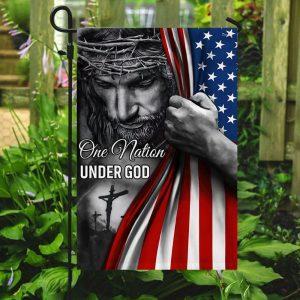 Jesus Flag One Nation Under God American Patriot Flag 3