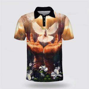 Jesus Hand And Dove Polo Shirt –…
