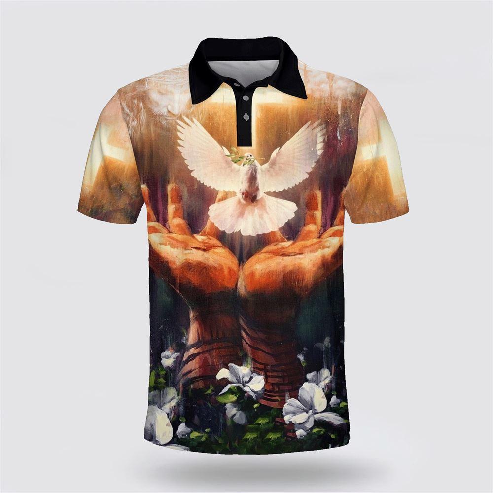 Jesus Hand And Dove Polo Shirt – Gifts For Jesus Lovers Jesus Hand And Dove Polo Shirt – Gifts For Jesus Lovers