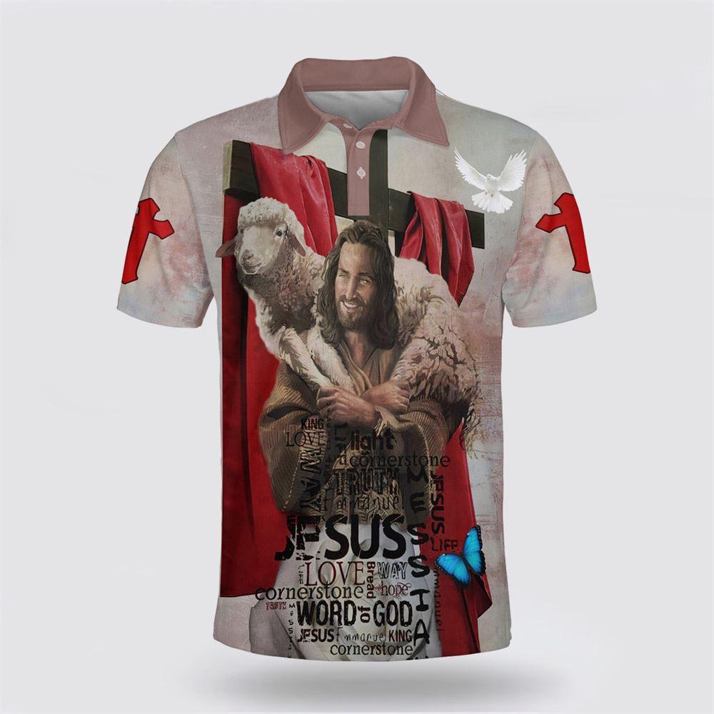 Jesus Holding Lamb Polo Shirt – Gifts For Jesus Lovers