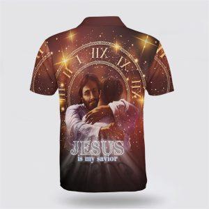 Jesus Holding Man Is My Savior Polo Shirt Gifts For Jesus Lovers 2 r5bhyo.jpg