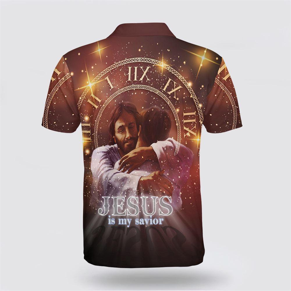 Jesus Holding Man Is My Savior Polo Shirt – Gifts For Jesus Lovers