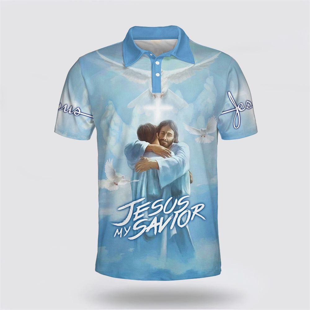 Jesus Holding Man Polo Shirt – Gifts For Jesus Lovers