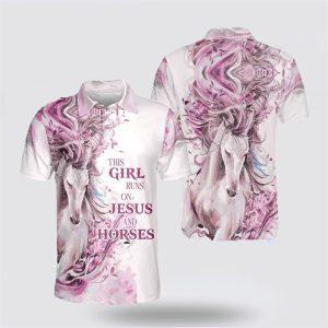 Jesus Horse Girl Jesus Polo Shirts –…