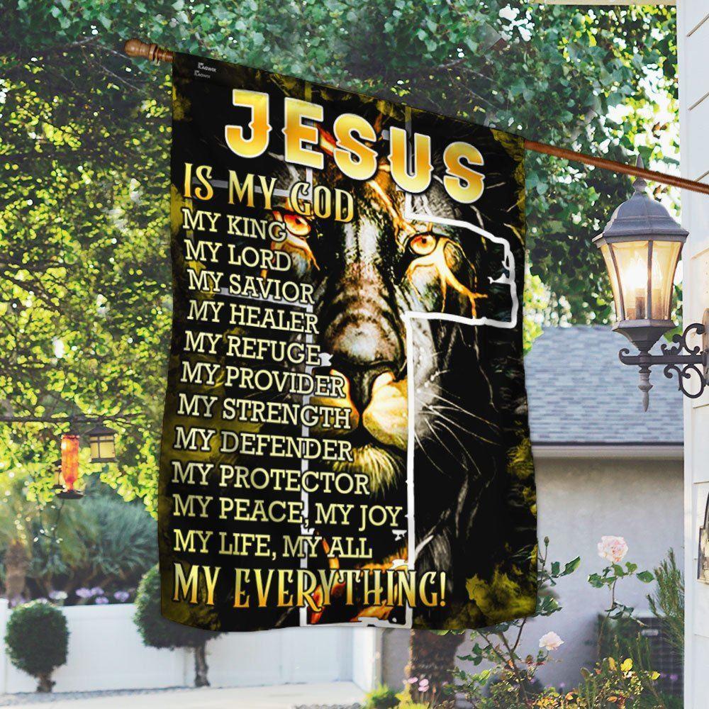 Jesus Is My Everything Flag – Christian Flag Outdoor Decoration