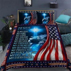 Jesus Is My God Lion Christian Quilt Bedding Set Christian Gift For Believers 2 ynsqnf.jpg