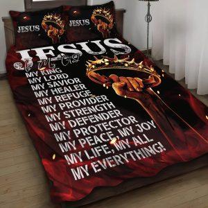 Jesus Is My God Quilt Bedding Set…