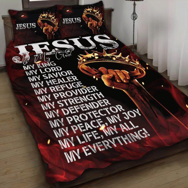 Jesus Is My God Quilt Bedding Set – Christian Gift For Believers