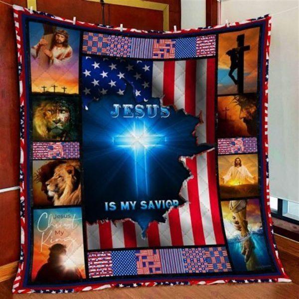 Jesus Is My Savior Christian Quilt Blanket – Christian Gift For Believers