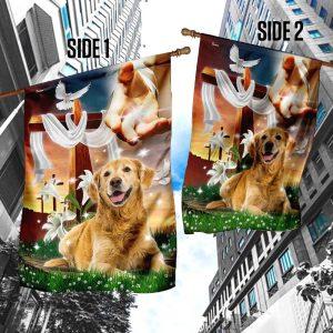 Jesus Is My Savior Golden Retriever Is My Therapy Jesus Christ Dog Flagwix Golden Retriever Flag Christian Flag Outdoor Decoration 2 kgeiss.jpg