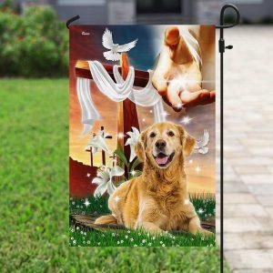 Jesus Is My Savior Golden Retriever Is My Therapy Jesus Christ Dog Flagwix Golden Retriever Flag Christian Flag Outdoor Decoration 3 l5xany.jpg