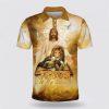 Jesus Is My Savior Lamb And Lion Polo Shirt – Gifts For Jesus Lovers