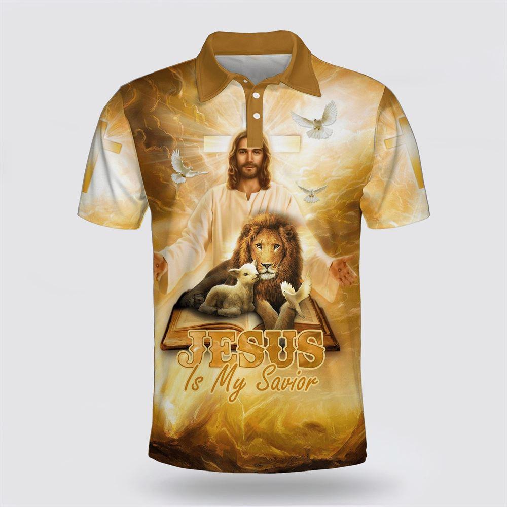 Jesus Is My Savior Lamb And Lion Polo Shirt – Gifts For Jesus Lovers Jesus Is My Savior Lamb And Lion Polo Shirt – Gifts For Jesus Lovers