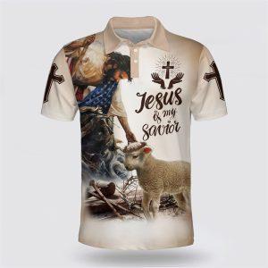 Jesus Is My Savior Lamb Polo Shirt…