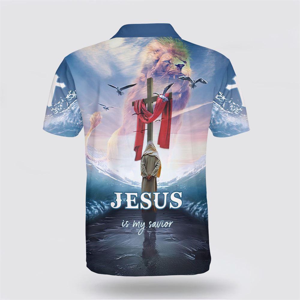 Jesus Is My Savior Lion And Cross Polo Shirt – Gifts For Jesus Lovers Jesus Is My Savior Lion And Cross Polo Shirt – Gifts For Jesus Lovers