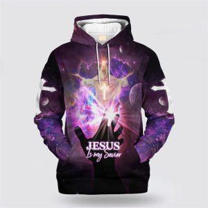 Jesus Is My Savior Purple Light All Over Print Hoodie Shirt Gifts For Jesus Lovers 1 vh1aqa.jpg