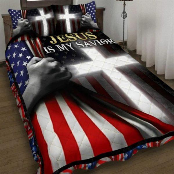 Jesus Is My Savior Quilt Bedding Set – Christian Gift For Believers