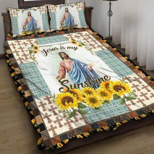 Jesus Is My Sunshine Quilt Bedding Set…