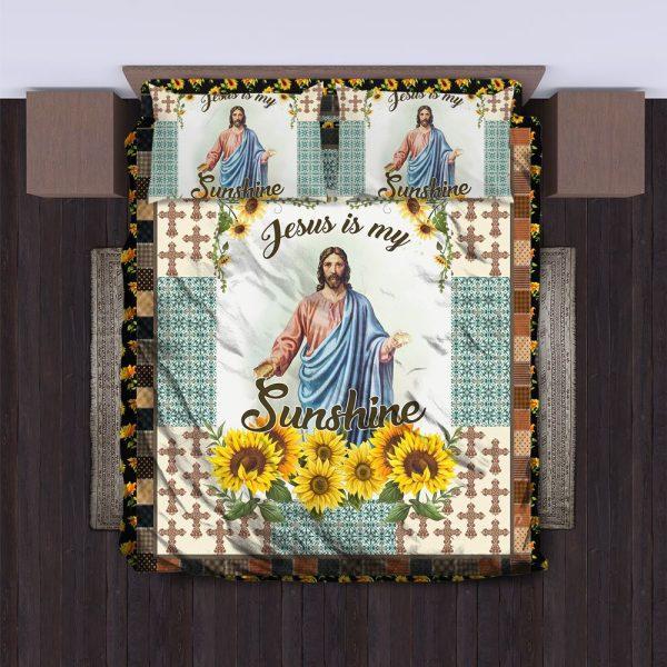 Jesus Is My Sunshine Quilt Bedding Set – Christian Gift For Believers