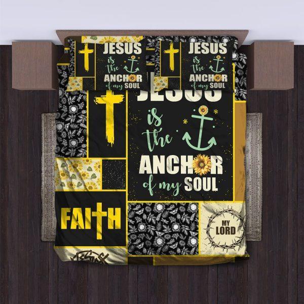 Jesus Is The Anchor Of My Soul Quilt Bedding Set – Christian Gift For Believers