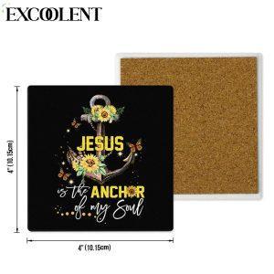 Jesus Is The Anchor Of My Soul Sunflower Stone Coasters Coasters Gifts For Christian 4 akbipl.jpg