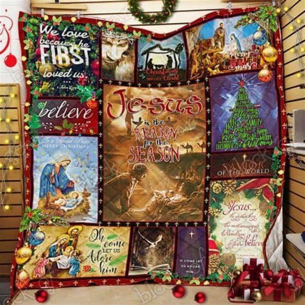 Jesus Is The Reason For The Season Christian Quilt Blanket – Christian Gift For Believers