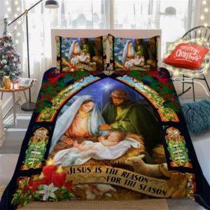 Jesus Is the Reason For The Season Quilt Bedding Set Christian Gift For Believers 2 r8whkq.jpg