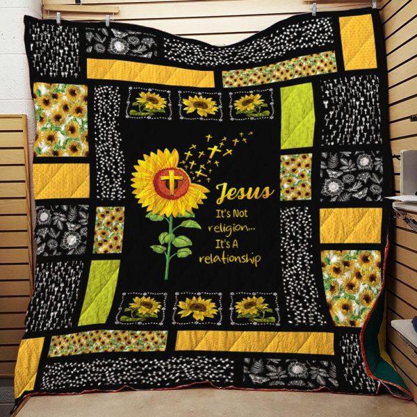 Jesus It’s Not Religion It’s A Relationship Christian Quilt Blanket – Gifts For Christians