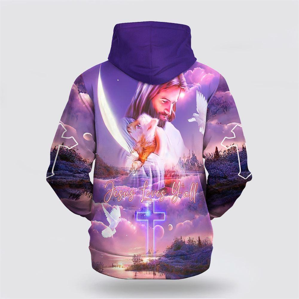 Jesus Lamb Dove Jesus Loves Y’all All Over Print Hoodie Shirt – Gifts For Jesus Lovers Jesus Lamb Dove Jesus Loves Y’all All Over Print Hoodie Shirt – Gifts For Jesus Lovers