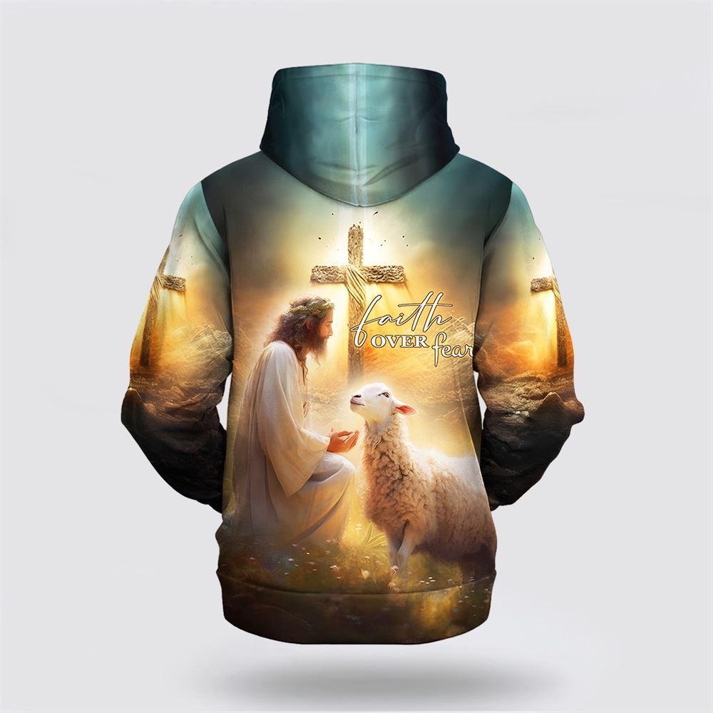 Jesus Lamb Faith Over Fear All Over Print 3D Hoodie – Gifts For Jesus Lovers Jesus Lamb Faith Over Fear All Over Print 3D Hoodie – Gifts For Jesus Lovers
