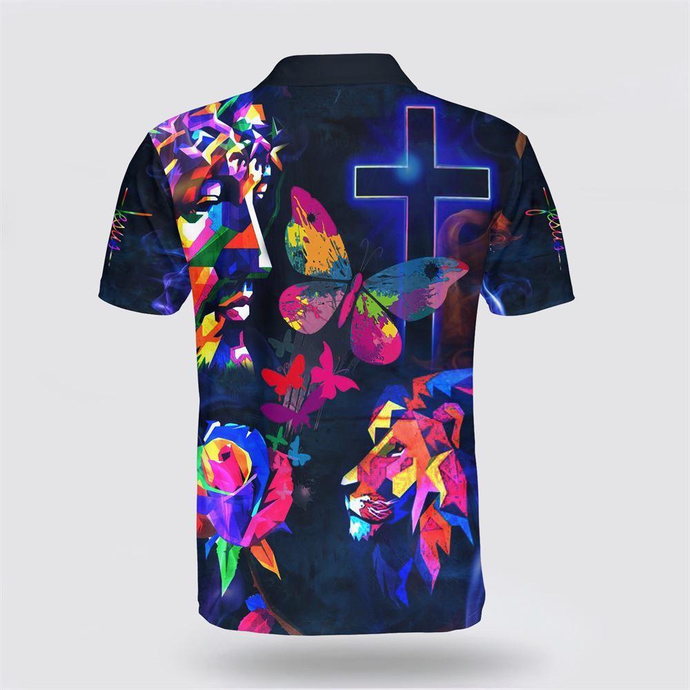 Jesus Lion Butterfly Polo Shirt – Gifts For Jesus Lovers
